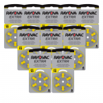 Rayovac Extra Advanced 10 baterijos klausos aparatams 60 vnt.