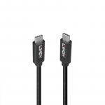 USB kabelis - Lindy 0.5m USB 3.2 Type C 20Gbps 100W PD perdirbtas TPE
