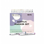 Akriliniai Žymeklių Ra&scaron;iklių Rinkinys - Arrtx 30F, 1-6 mm &Scaron;epetėlio Antgalis, Atsparus Vandeniui, Pilkos Spalvos