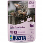 BOZITA Mėsos gabaliukai padaže su kalakutiena - &scaron;lapias kačių ėdalas - 85 g