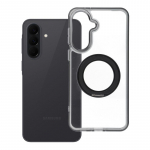 &bdquo;Samsung A37 Frame Circle&ldquo; dėklas, suderinamas su &bdquo;MagSafe&ldquo; ir juodos spalvos stovu