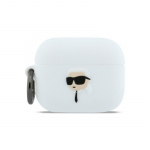 Karl Lagerfeld Silikoninis Karlas Head 3D Apple AirPods Pro 3 baltas