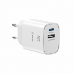 Swissten Edge GaN Tīkla Lādētājs USB-C PD 20W + USB-A 18W QC (8595217495227)