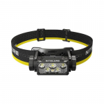 Galvaslampa Nitecore HC60 UHE ar 4000 mAh akumulatoru, 6-LED, ūdensizturīga, triecienizturīga, melna / dzeltena