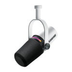 Shure MV7+-W - tribīnes / balss mikrofons ar XLR / USB-C savienotāju, balts