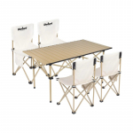 Rebel Active Camping Set, galds un 4 krēsli, metāla rāmis