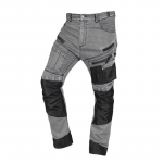 NEO TOOLS 81-360-2-L Denīma darba bikses ar Oksfordas pastiprinājumiem, Pelēkas, L izmērs