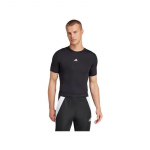 Vīrie&scaron;u adidas Techfit īsām piedurknēm T-krekls melns JP4674 2XL