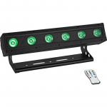 EUROLITE AKKU IP BAR-6 Entry QCL QuickDMX IP65 LED gaismas josla RGBW ar akumulatoru