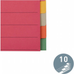 LEITZ Īpa&scaron;i izturīgi kartona reģistru dalītāji, tuk&scaron;as cilnes, A4, 10 daļas, daudzkrāsaini, 230 gsm, 5 krāsu krāsots cau