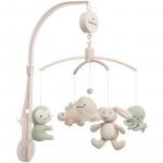 iLike Jaunums! Baby's only muzikālais karuselis dzīvnieki 0+ Laurel green / Warm linen BO-815.023.062.50