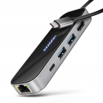Axagon HMC-6GLN multiport hub USB-C LAN HDMI PD100W