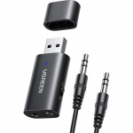 Ugreen siųstuvas siųstuvas / imtuvas belaidis &bdquo;Bluetooth 5.0&ldquo; garso adapteris, 3,5 mm mini lizdas, juodas ( CM523 60300)