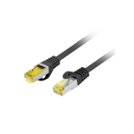Lanberg PCF6A-10CU tinklo kabelis, juodas, 2 m Cat6a S / FTP (S-STP) apvalus