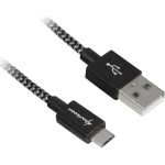 Sharkoon Kabelis USB 2.0 AB juodas / pilkas 1.0m