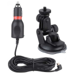 Sjcam SJ8 Automobilinis kameros fiksatorius su siurbtuku + USB C tipo įkroviklis