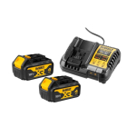 DEWALT DCB1104 18V XR 4A lādētājs ar 2x 4.0Ah Li-Ion baterijām komplektā