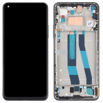 Ekranas Xiaomi Mi 11 Lite 4G / Mi 11 Lite 5G / 11 Lite 5G NE su lietimui jautriu stikliuku ir rėmeliu Black ORG