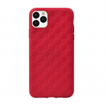Devia Woven2 Pattern Design mink&scaron;tas dėklas iPhone 11 Pro Max raudonas
