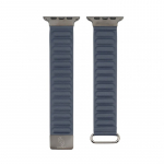 &bdquo;Connect Watch&ldquo; 42 / 44 / 45 mm žievės formos nugarėlės sagtis su magnetiniu prisisiurbimu, indigo mėlynos spalvos laikr