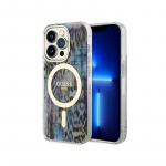 Guess GUHMP14XHLEOPWB iPhone 14 Pro Max 6,7' mėlynas / mėlynas kietas dėklas Leopard MagSafe