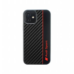 Audi Carbon Fiber Stripe iPhone 11 / Xr 6,1' juodas / juodas kietas dėklas AUS-TPUPCIP11-R8 / D1-BK