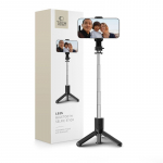 Tech-Protect L02S Bluetooth asmenukių lazdelė su trikoju iki 72cm &ndash; juoda