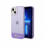 Guess GUHCP14MHGCOU iPhone 14 Plus 6.7 'violetinė / violetinė kietas dėklas, permatomas