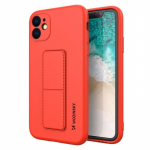 &bdquo;Wozinsky Kickstand Case&ldquo; silikoninis dėklas su stovu &bdquo;iPhone 12 Pro&ldquo;, raudonas