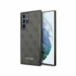 Guess 4G Metal Gold Logo dėklas, skirtas Samsung Galaxy S24 Ultra - juodas