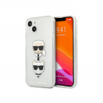 &bdquo;Karl Lagerfeld&ldquo; blizgučiais puo&scaron;tas &bdquo;Karl's Choupette&ldquo; dėklas, skirtas &bdquo;iPhone 13 mini&ldquo; &ndash; sidabrinis