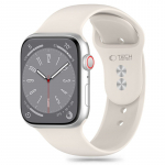 Tech-Protect silikoninis dirželis, skirtas Apple Watch 4/5/6/7/8/9/SE (38/40/41 mm) &ndash; smėlio spalvos