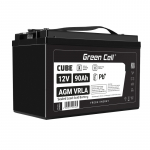 &bdquo;Green Cell CUBE AGM IP54&ldquo; 12 V 90 Ah VRLA gelio akumuliatorius, skirtas giluminio ciklo motoroleriams, žoliapjovėms, va...