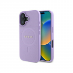 Guess Saffiano MagSafe iPhone 16 dėklas &ndash; violetinis