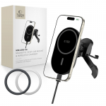 Tech-Protect MM15W-V6 Magnetinis MagSafe automobilio oro i&scaron;leidimo angos laikiklis - juodas