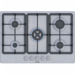 &bdquo;Bosch Serie 4 PGQ7B5K90&ldquo; kaitlentė, nerūdijantis plienas, įmontuojama, 75 cm, dujinė, 5 zona(-ys),