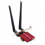 &bdquo;Cudy WE9300 UltraConnect BE9300 WiFi 7 Bluetooth 5.4 PCIe&ldquo; adapteris &bdquo;Intel BE200 Tri Band&ldquo; au&scaron;intuvo antenos, juodos s