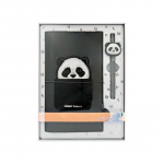 Nimmy Big Eyed Pet 2.0 Panda 2-in-1 užra&scaron;ų knygelė + ra&scaron;iklis - juoda