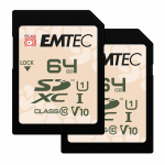 Emtec SDXC 64GB UHS-I U1 V10 lauko atminties kortelė, 2 vnt.