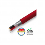 Prie&scaron;gaisrinės apsaugos sistemų kabelis PRO BASE - 1x2x1.0, LSZH, CPR B2ca, raudonas, 100m