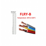 KM035BK.FLRY Viengyslis kabelis, juodas, FLRY, 100 m pakuotėje