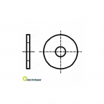 Poveržlė, apvali, M4, D 12 mm, auk&scaron;tis 1 mm, A2 nerūdijantis plienas, DIN: 9022