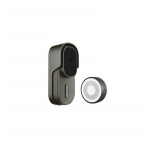 Baterinis durų skambutis &bdquo;WiFi&ldquo;, lauko kamera + varpelis, 2MP, &bdquo;Tuya&ldquo;, juodas