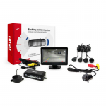 Zestaw czujnik&oacute;w parkowania TFT01 4,3" z kamerą HD-305 LED 4 sensory czarne "GOLD"