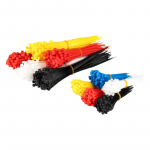 Įvairiaspalviai plastikiniai kabelių rai&scaron;čiai, 1000 vnt. rinkinys AMIO-04318