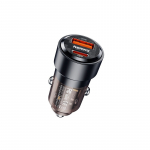 Automobilinis įkroviklis Remax RCC360 75W USB-C / USB-A juodas