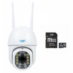 Į komplektą įeina PNI IP440 WiFi, PTZ, 4MP belaidės vaizdo stebėjimo kameros ir PNI 128 GB &bdquo;MicroSD&ldquo; atminties kortelė.