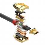 HDMI Kabelis - LINDY Gold Line Didelės Spartos HDMI Kabelis M / M, 3 m, Pilkas