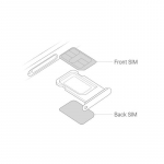 SIM kortelės laikiklis skirtas iPhone XR DUAL SIM raudonas ORG