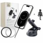 &bdquo;Tech-Protect mm15W-V6&ldquo; magnetinis &bdquo;MagSafe&ldquo; automobilio laikiklis kabinai / priekiniam stiklui / oro i&scaron;leidimo angai &ndash;